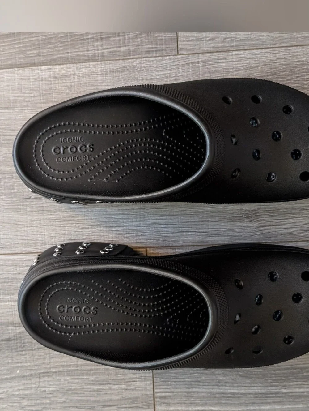 Crocs Siren Platform Studded Clogs - Black Size W12, M10